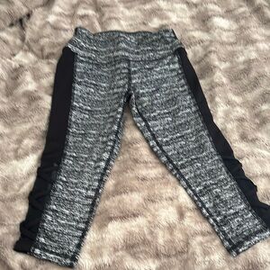 Material Girl Athletic Shorts Gray Black Stretchy Knit